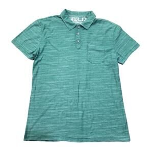 Helix Green Collared Short Sleeved Polo Shirt | Size Large